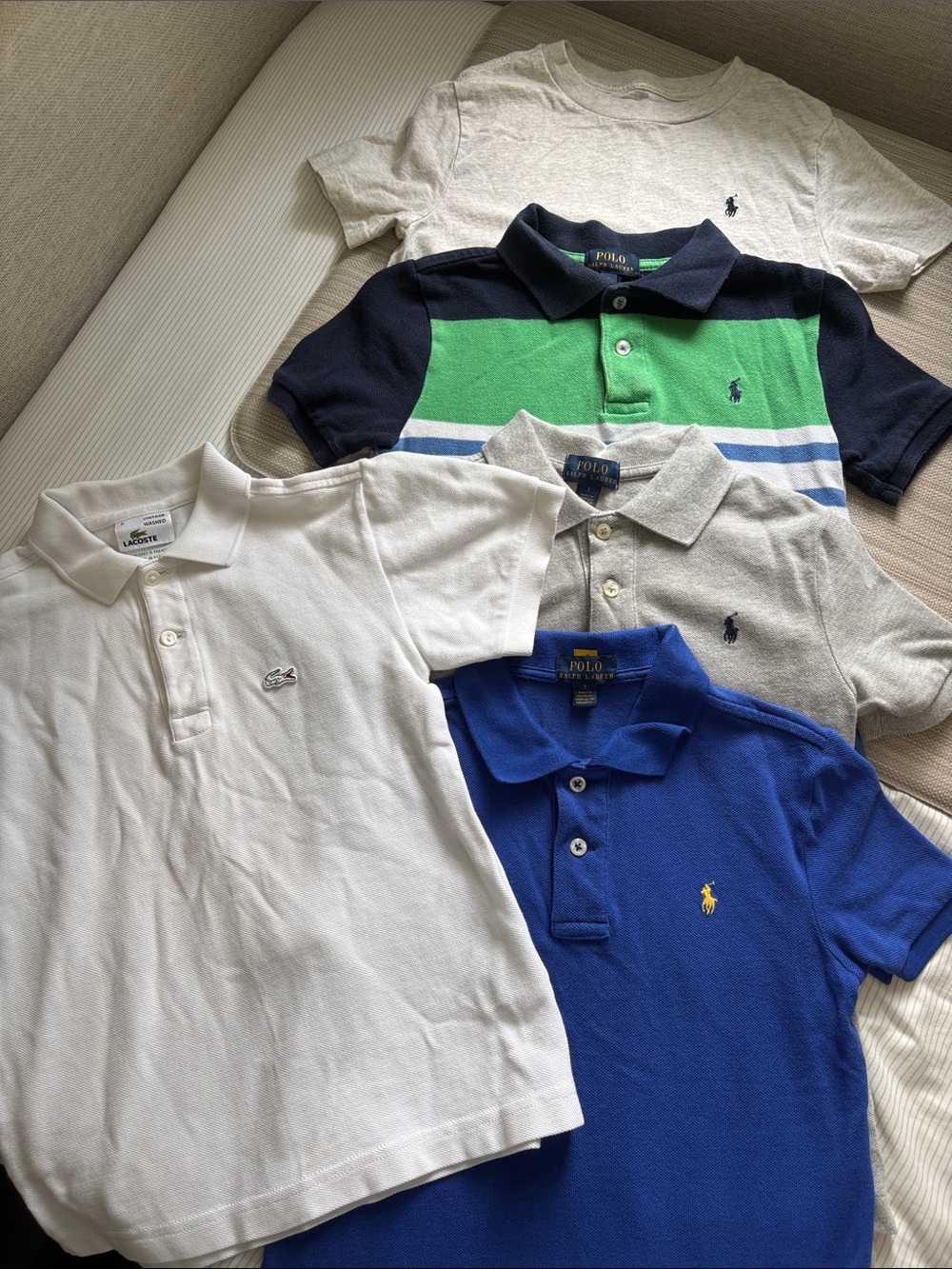 Ralph Lauren Boys Polos/Tshirt - Lacoste Polo (Boys Size 7) Authentic.